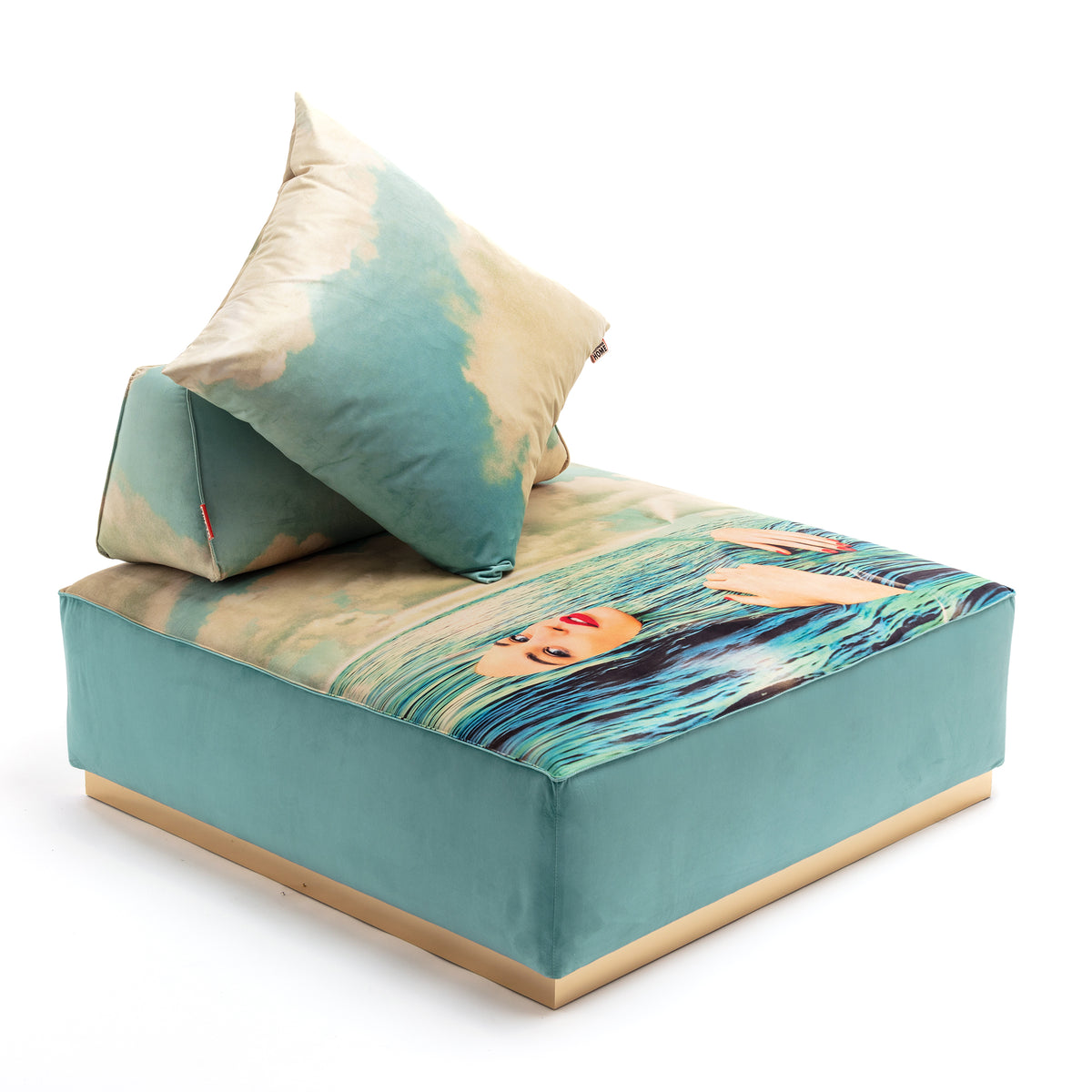Poufs and Modular Sofa by Seletti and TOILETPAPER Home - Bold Statement Furniture with Golden Base (Multiple Designs) Modular Sofa