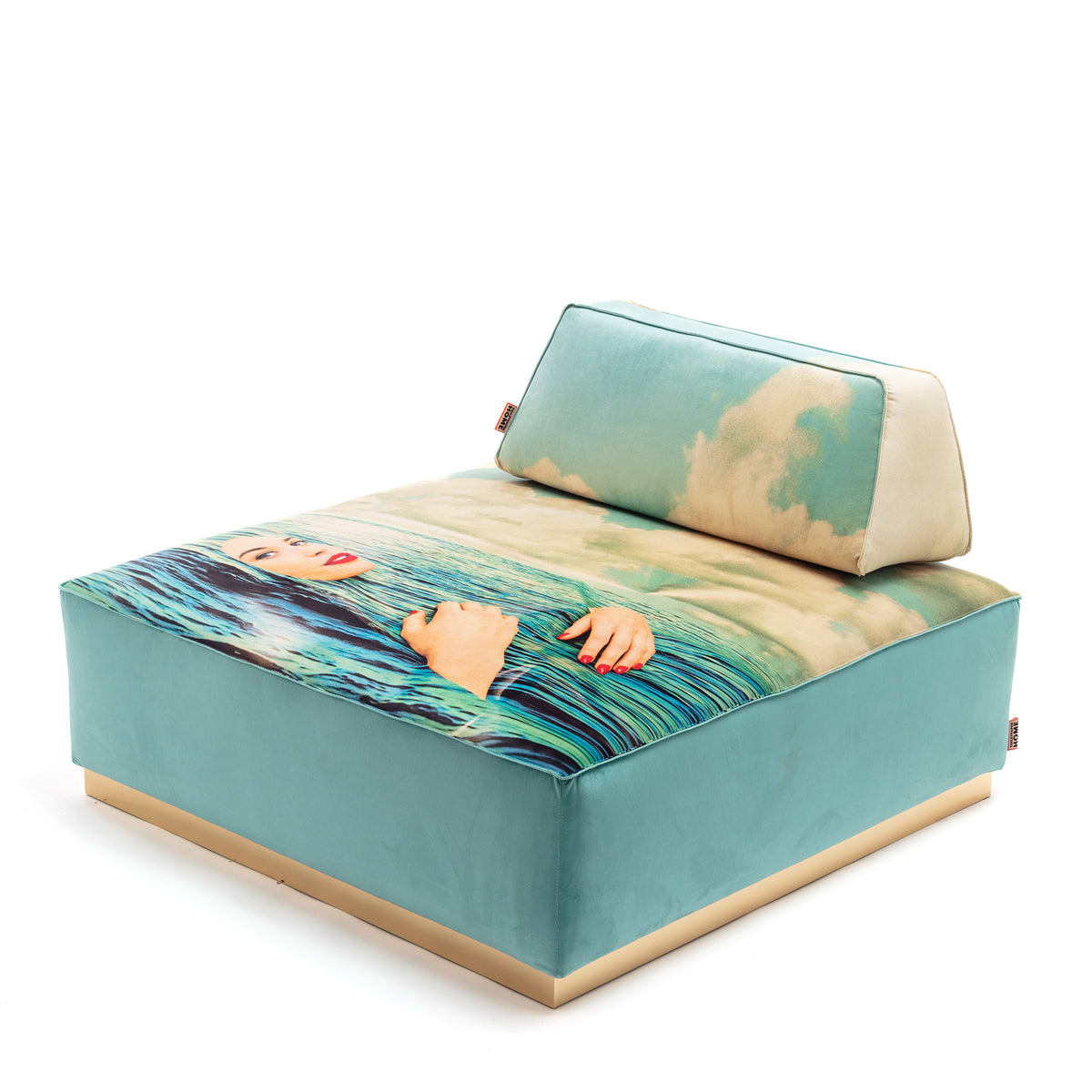 Poufs and Modular Sofa by Seletti and TOILETPAPER Home - Bold Statement Furniture with Golden Base (Multiple Designs) Modular Sofa