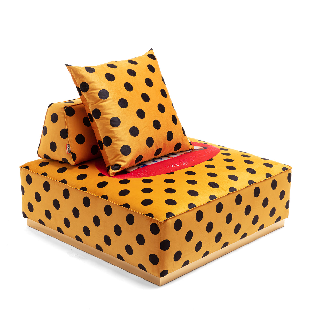 Poufs and Modular Sofa by Seletti and TOILETPAPER Home - Bold Statement Furniture with Golden Base (Multiple Designs) Modular Sofa