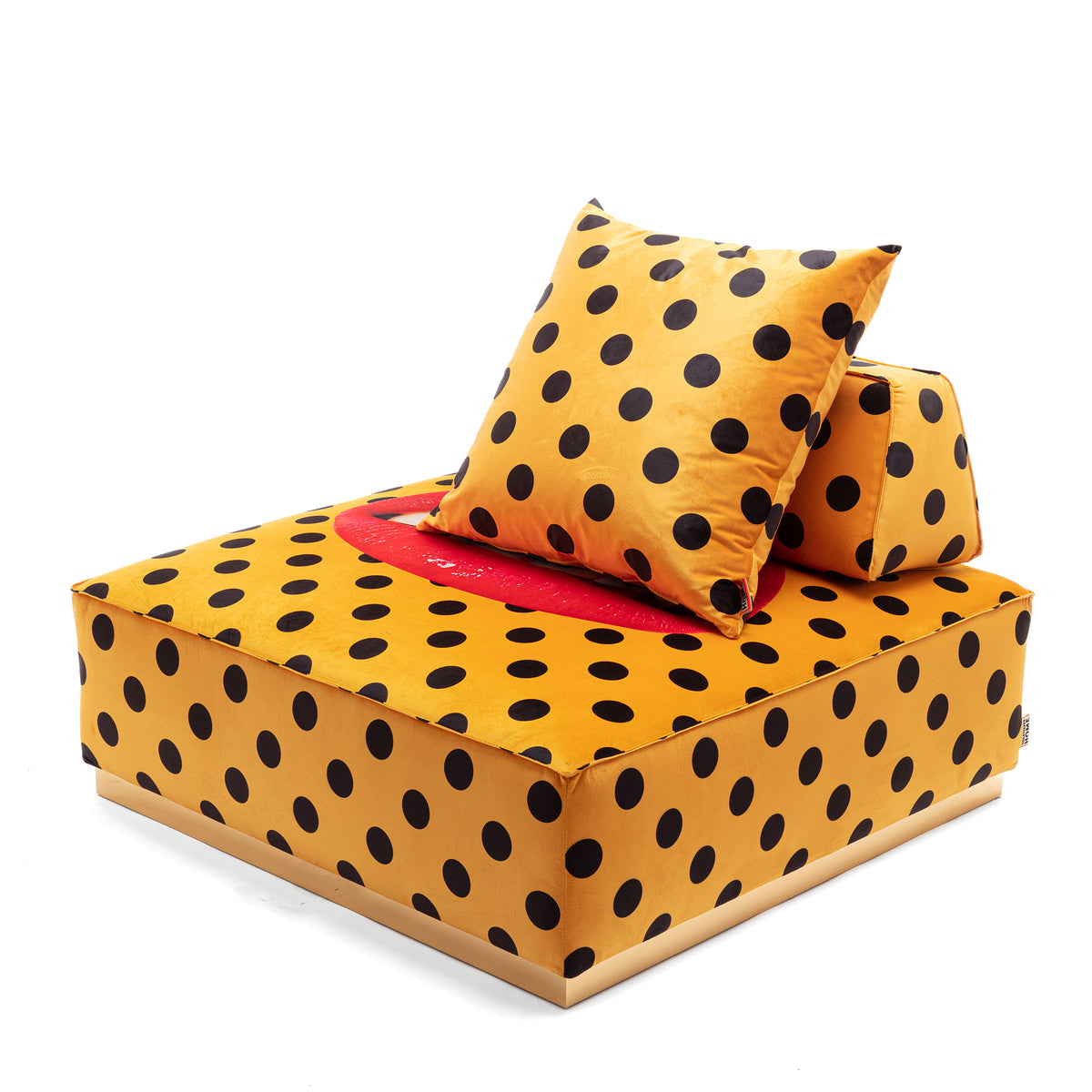Poufs and Modular Sofa by Seletti and TOILETPAPER Home - Bold Statement Furniture with Golden Base (Multiple Designs) Modular Sofa