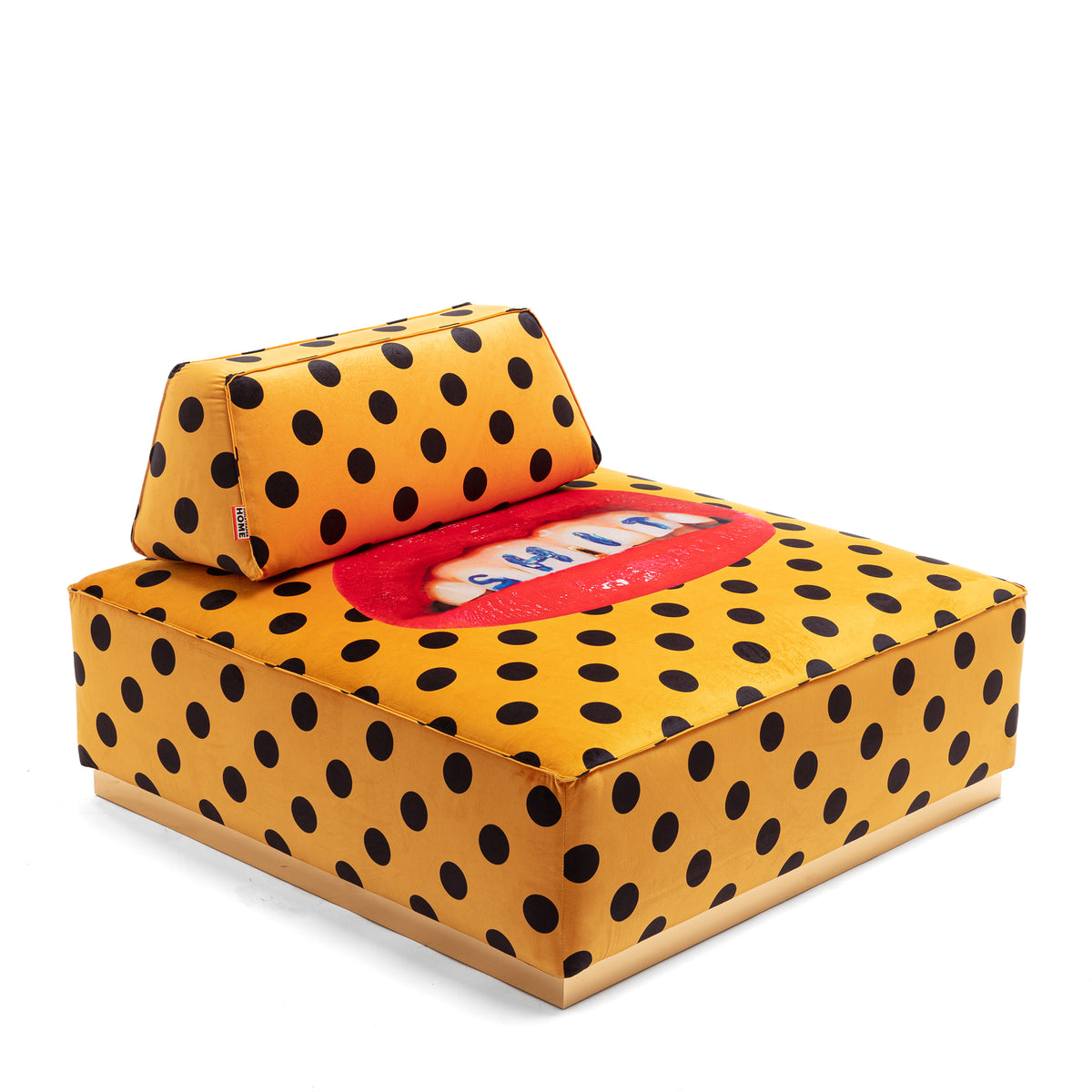 Poufs and Modular Sofa by Seletti and TOILETPAPER Home - Bold Statement Furniture with Golden Base (Multiple Designs) Modular Sofa