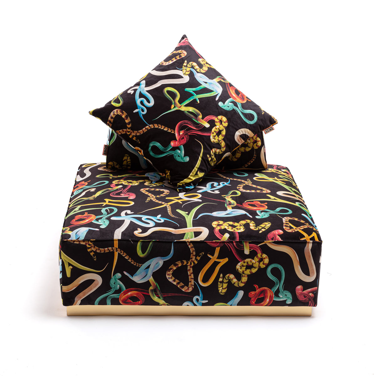 Poufs and Modular Sofa by Seletti and TOILETPAPER Home - Bold Statement Furniture with Golden Base (Multiple Designs) Modular Sofa