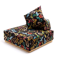 Poufs and Modular Sofa by Seletti and TOILETPAPER Home - Bold Statement Furniture with Golden Base (Multiple Designs) Modular Sofa