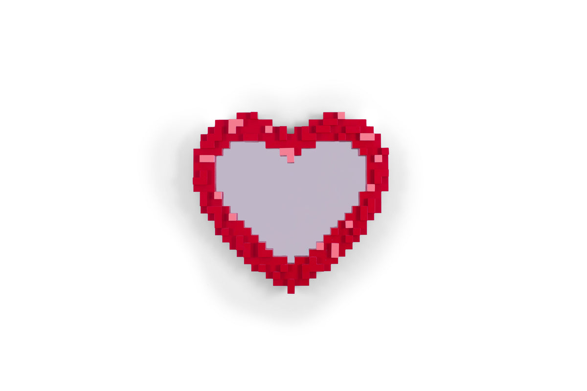 Seletti Pixel Mirror - Heart | Retro Arcade-Inspired Wall Mirror