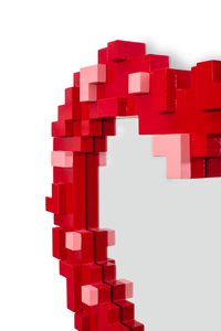 Seletti Pixel Mirror - Heart | Retro Arcade-Inspired Wall Mirror