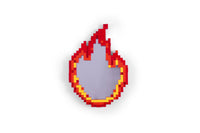 Seletti Pixel Mirror - Flame | Pixel Art-Inspired Wall Mirror