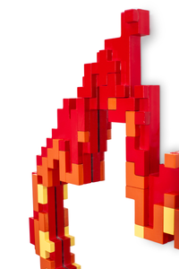 Seletti Pixel Mirror - Flame | Pixel Art-Inspired Wall Mirror