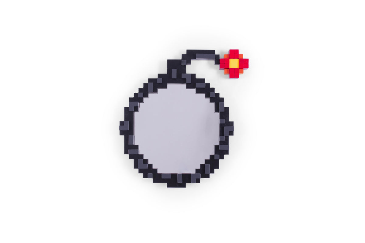 Seletti Pixel Mirror - Bomb | Bold 8-Bit Gaming Style Mirror