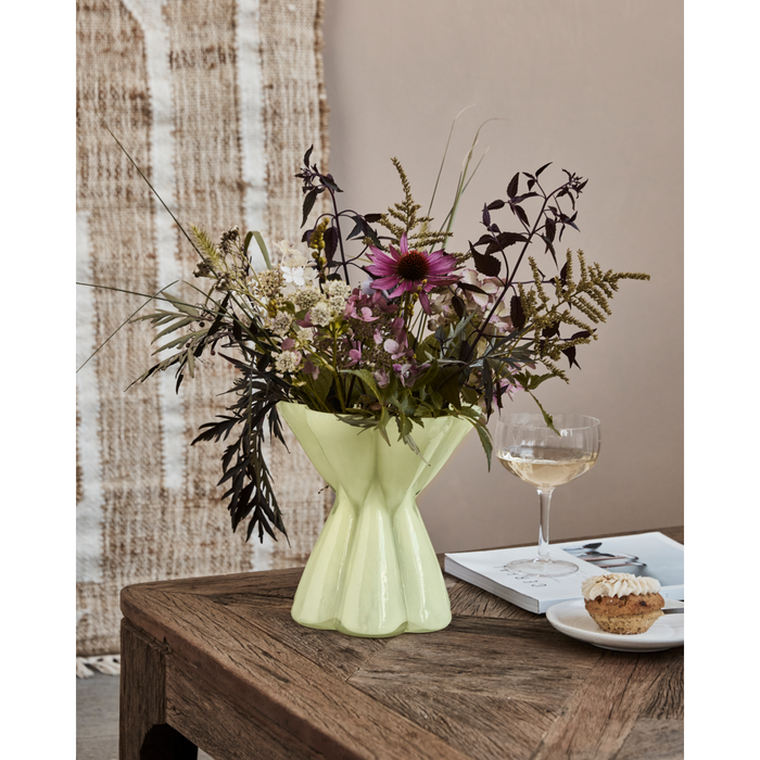 Green Yellow Glass Vase - Say Vase by House Doctor