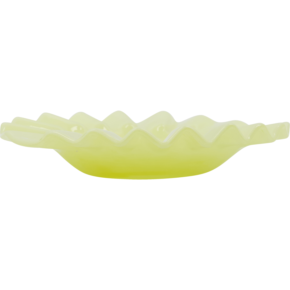 House Doctor Wave Decorative Bowl - Yellow Glass Dish