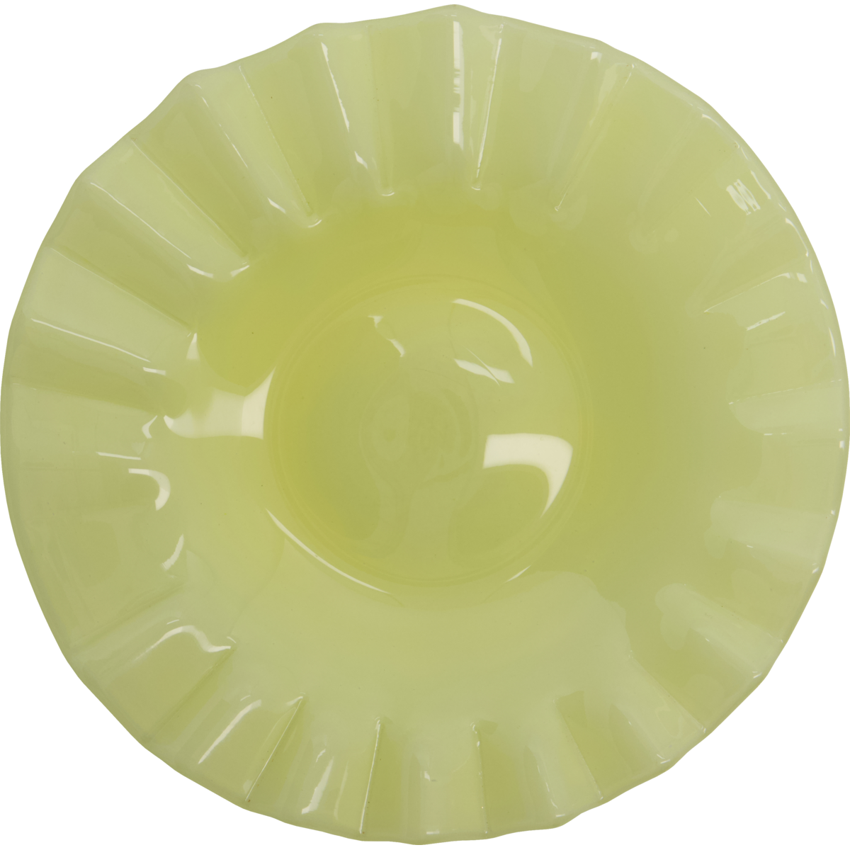 House Doctor Wave Decorative Bowl - Yellow Glass Dish
