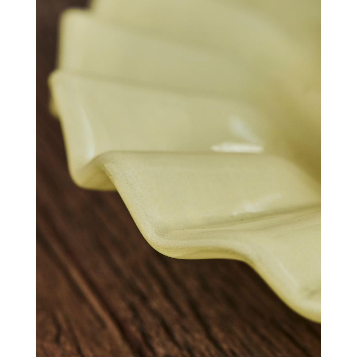 House Doctor Wave Decorative Bowl - Yellow Glass Dish