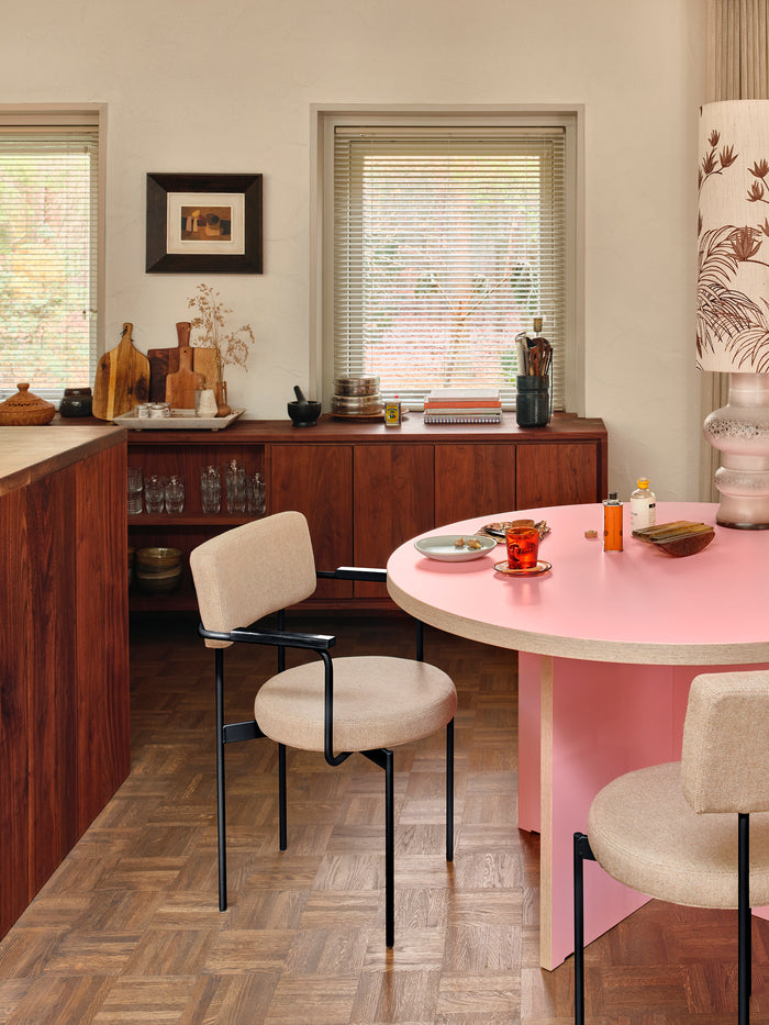 HKLIVING Customisable Round Dining Table - 130cm (Multiple Colours)
