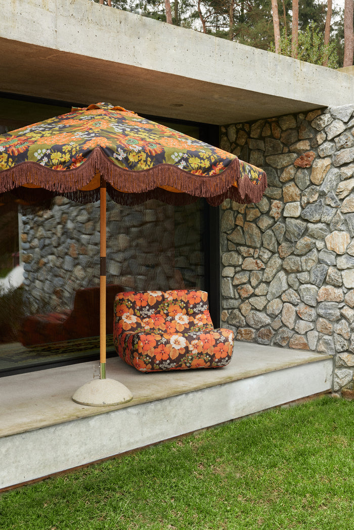 Flourish Patio Umbrella 270cm – Floral Parasol by HKLIVING