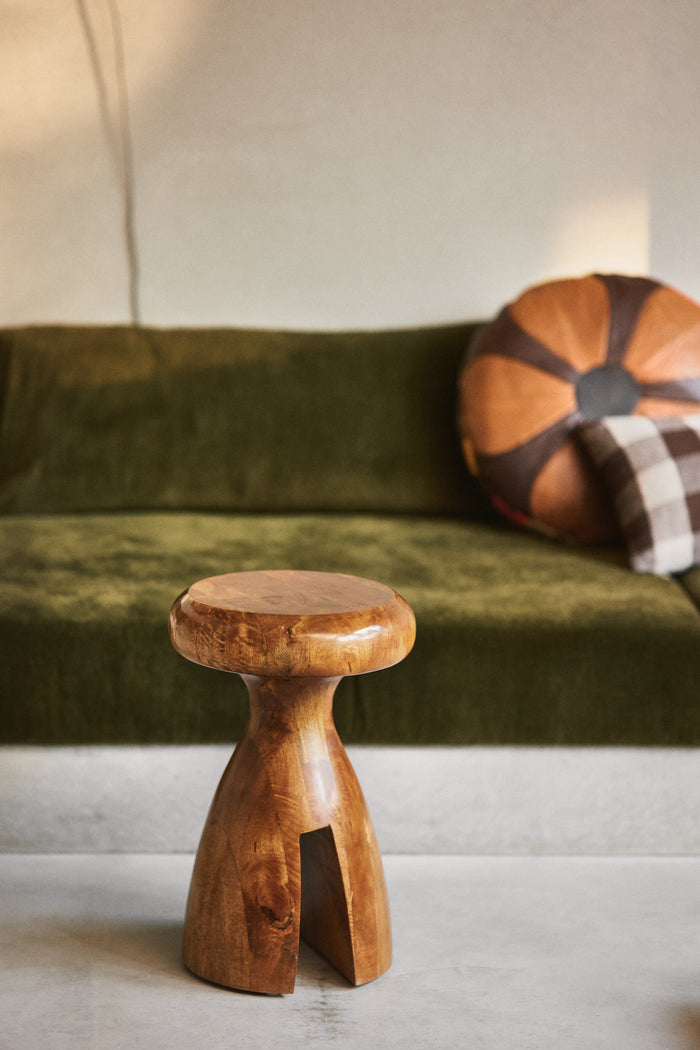 Wooden Stool, Chestnut by HKLIVING