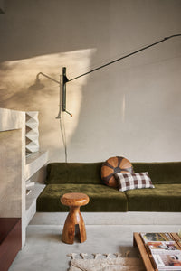 Wooden Stool, Chestnut by HKLIVING