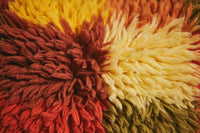 Fluffy, Shaggy Cushion, Multicoloured Wool, HKLIVING
