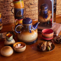 collection of 70s ceramics form hkliving including a tea pot and milk creamer