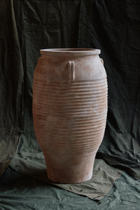 Sirocco Terracotta Floor Vase - Large Mediterranean-Inspired Clay Vessel by HKLIVING