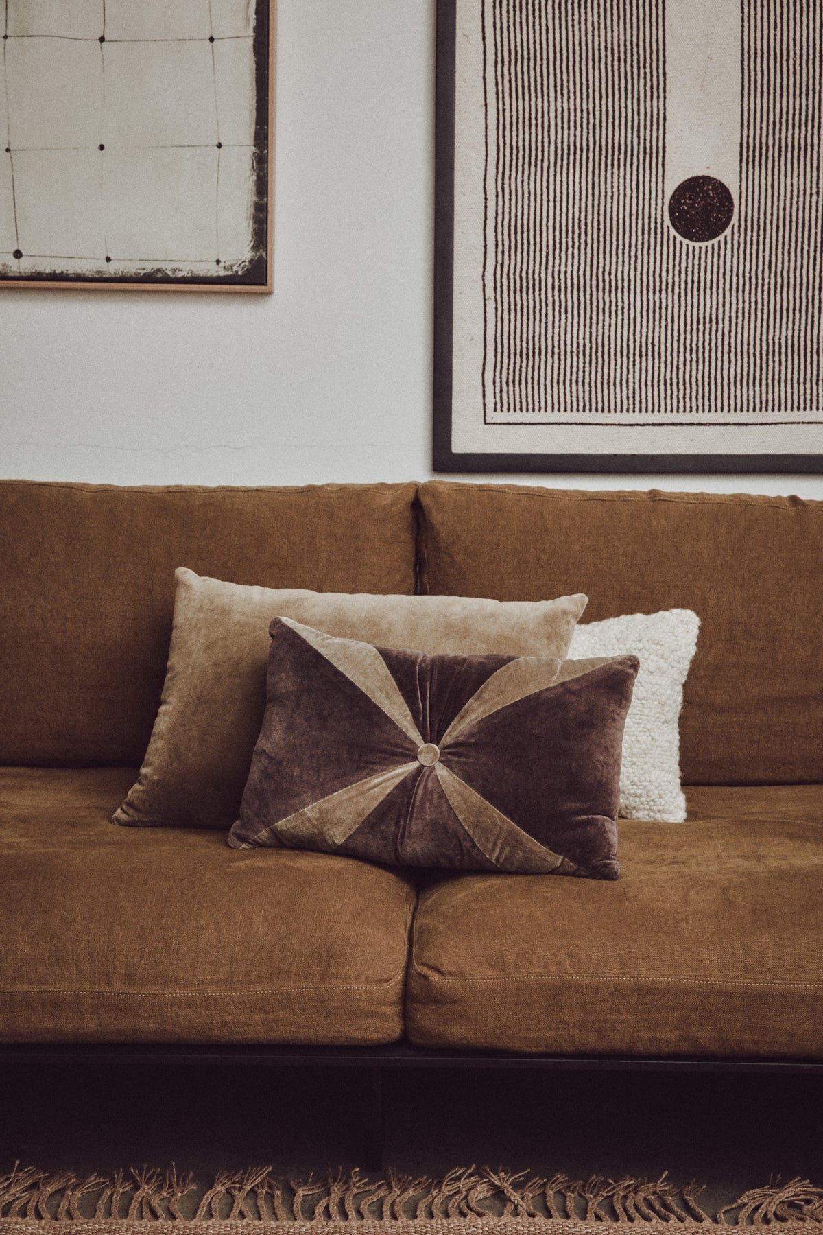 Velvet Cushion in Army Green by HKLIVING - 60x40cm Luxe Accent