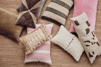Woven Striped Cushion in Blush by HKLIVING - 60x40cm Soft Linen