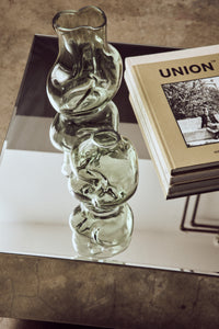 Gleam Glass Small Vase – Olive Green by HKLIVING (Organic Shape, Hand-Finished)