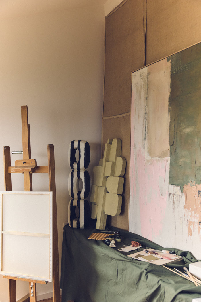 Framed Artwork - Nomad by HKLIVING (123x163cm) - Earthy Abstract Canvas