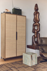 Pioneer Rattan Cupboard - Natural Wooden Storage Cabinet by HKLIVING