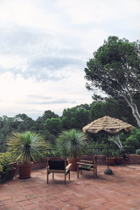 Serengeti Umbrella - Natural Raffia Outdoor Parasol by HKLIVING