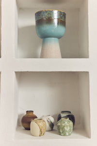 70s Ceramics Small Vases Set – Canyon by HKLIVING (Set of 4, Retro Stoneware)