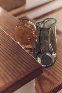 Gleam Glass Vase – Olive – Organic Green Glass Vase