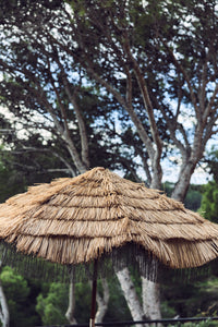 Serengeti Umbrella - Natural Raffia Outdoor Parasol by HKLIVING
