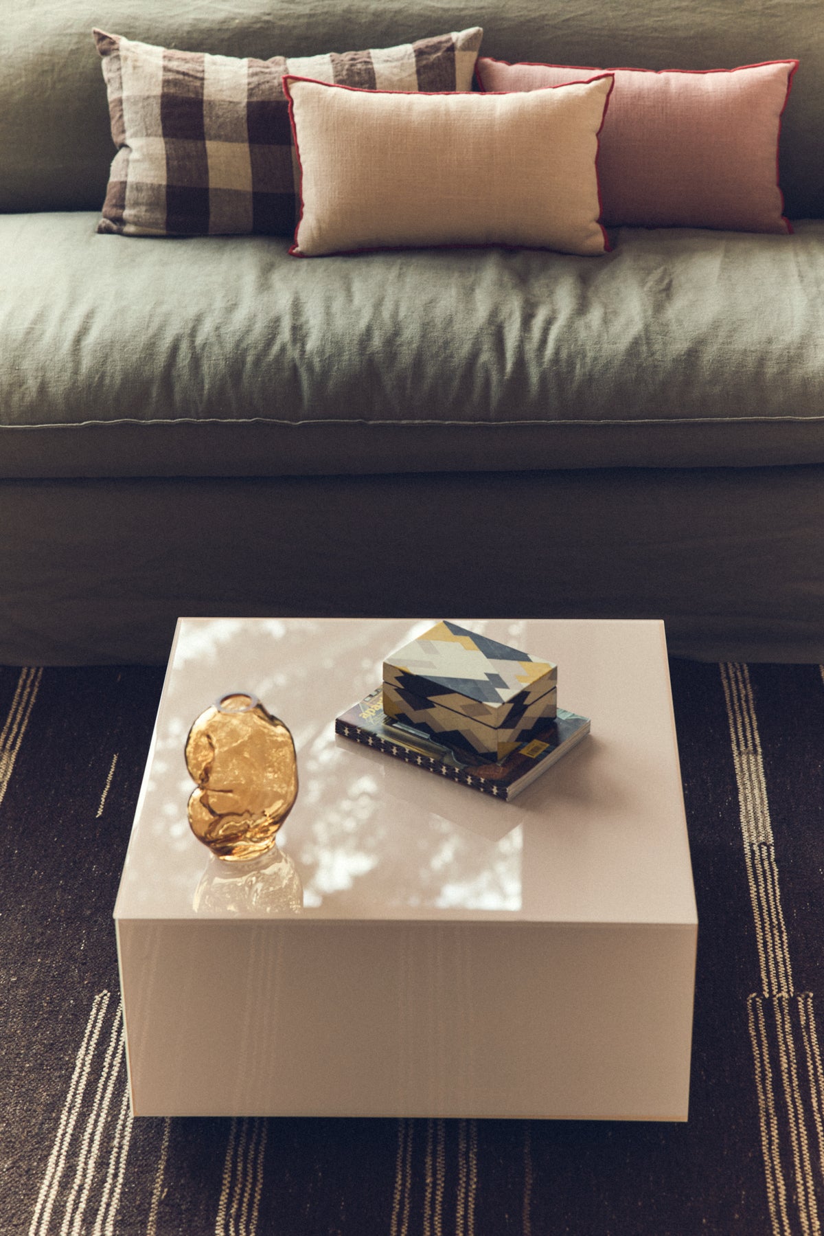 Gleam Glass Small Vase – Amber – Organic Modern Glass Vase by HKLIVING