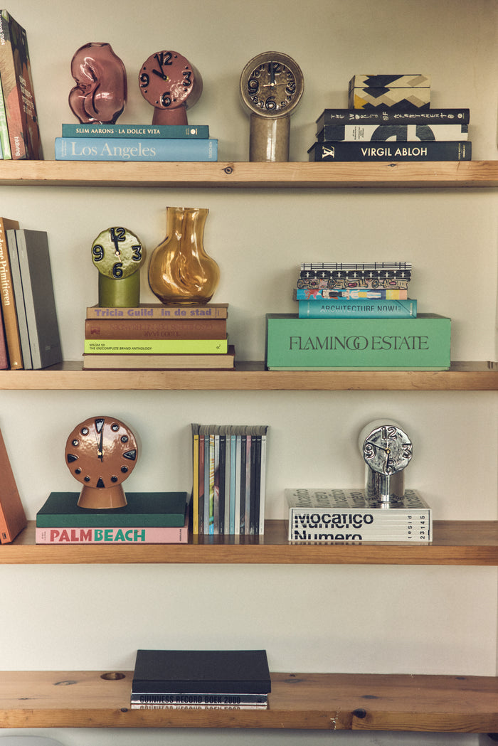 Retro Ceramic Clock in Chrome by HKLIVING – Handcrafted with Vintage Charm