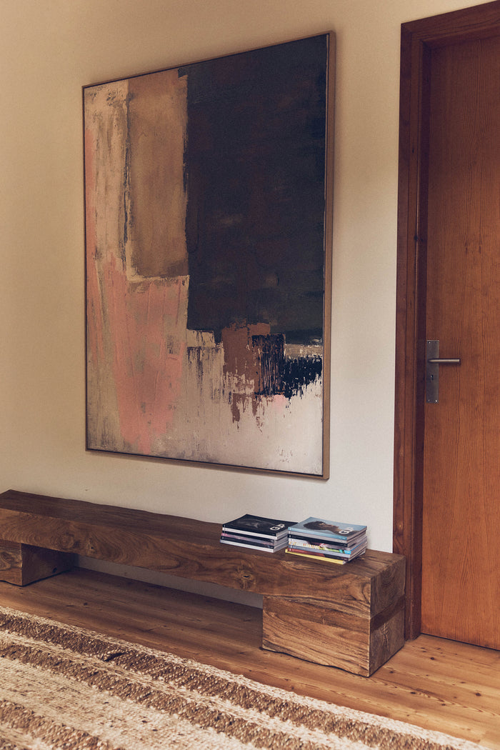Teak Lowboard Block - Minimalist Wooden Media & Storage Unit by HKLIVING