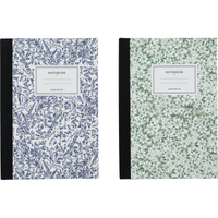 Floral notebook set by House Doctor featuring green and blue covers