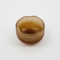 Tealight holder, Crackle, Brown