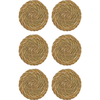 Natural Bamboo Coasters with Holder - Set of 6 by House Doctor