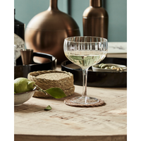 Natural Bamboo Coasters with Holder - Set of 6 by House Doctor