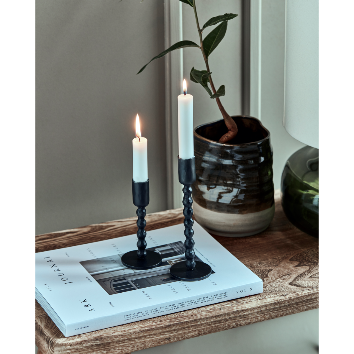 Iron Candle Holder – Mala by House Doctor (Black, 2 Sizes)