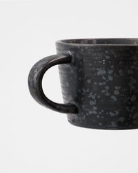 Cup with Saucer – Pion Black/Brown, 23cl by House Doctor