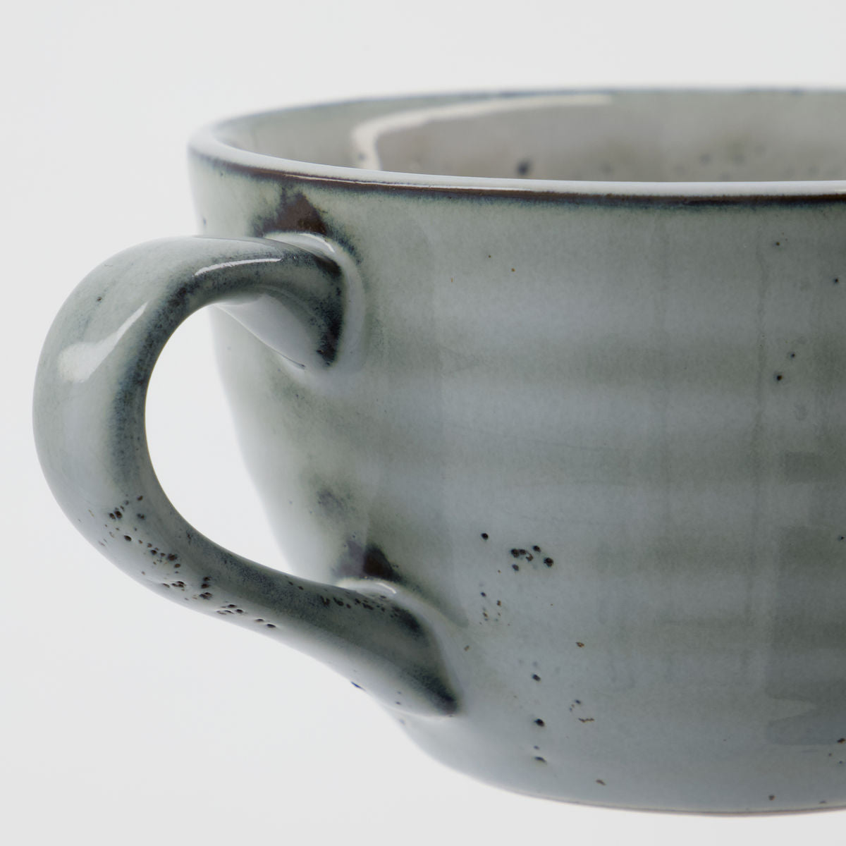 Tea Cup, Rustic, Grey/Blue