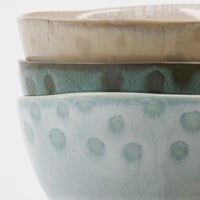 Bowls, Set of 3, Beige Green Blue, Like by House Doctor