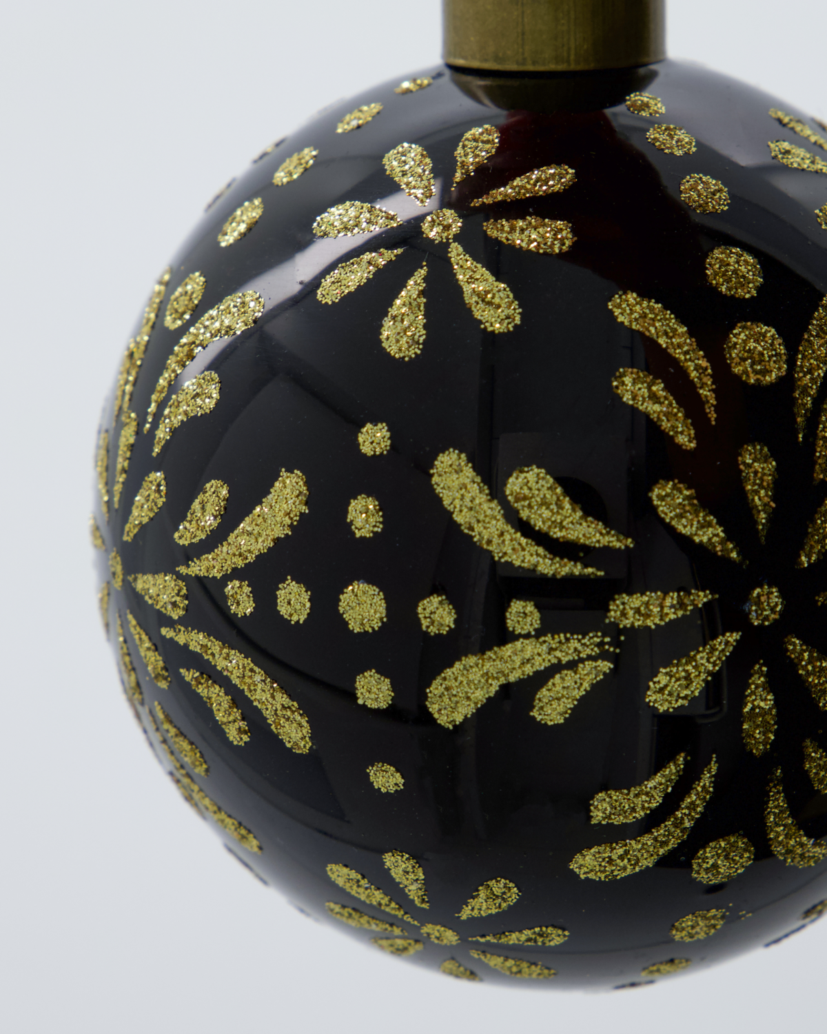 Black & Gold Ornament, Handmade Glass Tree Bauble from House Doctor