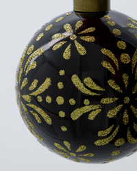 Black & Gold Ornament, Handmade Glass Tree Bauble from House Doctor