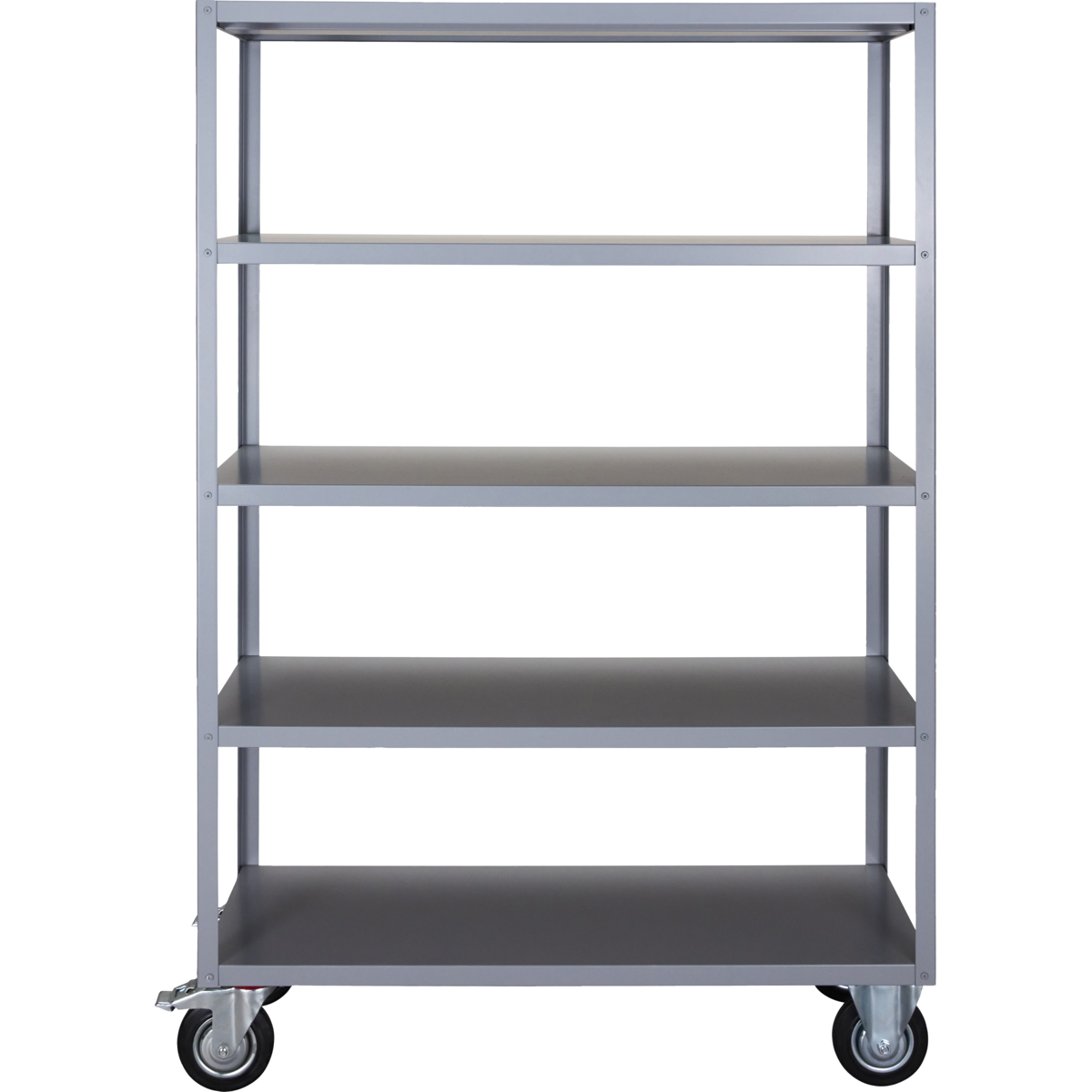 Grey Metal Trolley Shelving Unit - Storage with Wheels (Multiple Sizes)