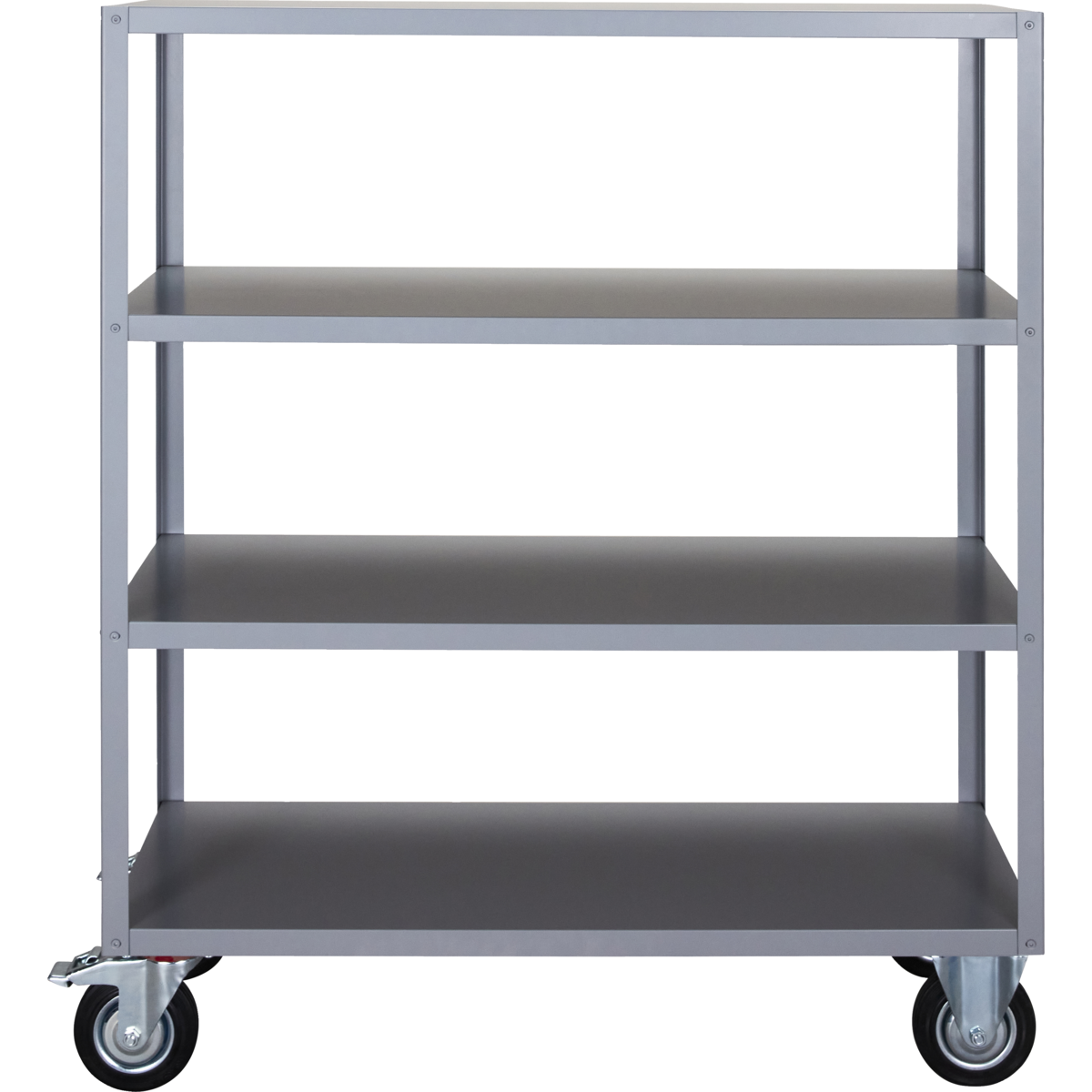 Grey Metal Trolley Shelving Unit - Storage with Wheels (Multiple Sizes)