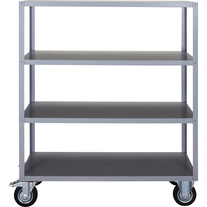 Grey Metal Trolley Shelving Unit - Storage with Wheels (Multiple Sizes)