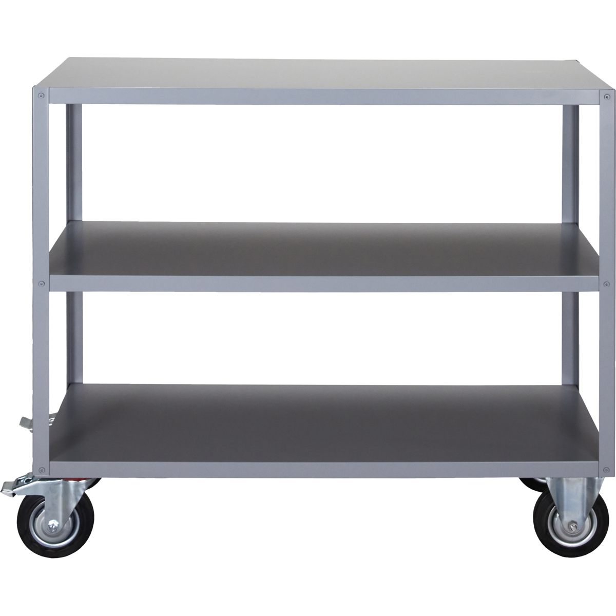 Grey Metal Trolley Shelving Unit - Storage with Wheels (Multiple Sizes)