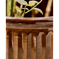 Frost-safe brown garden pots by House Doctor with built-in drain holes